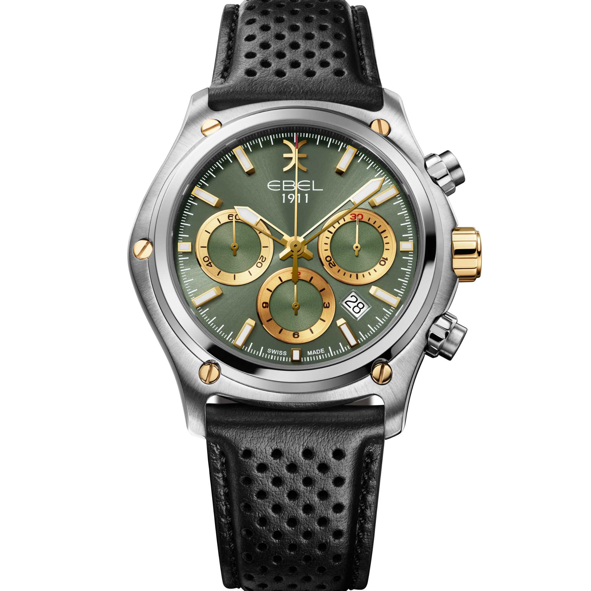 EBEL 1911 (1216681) aus Gelbgold, Leder, Edelstahl
