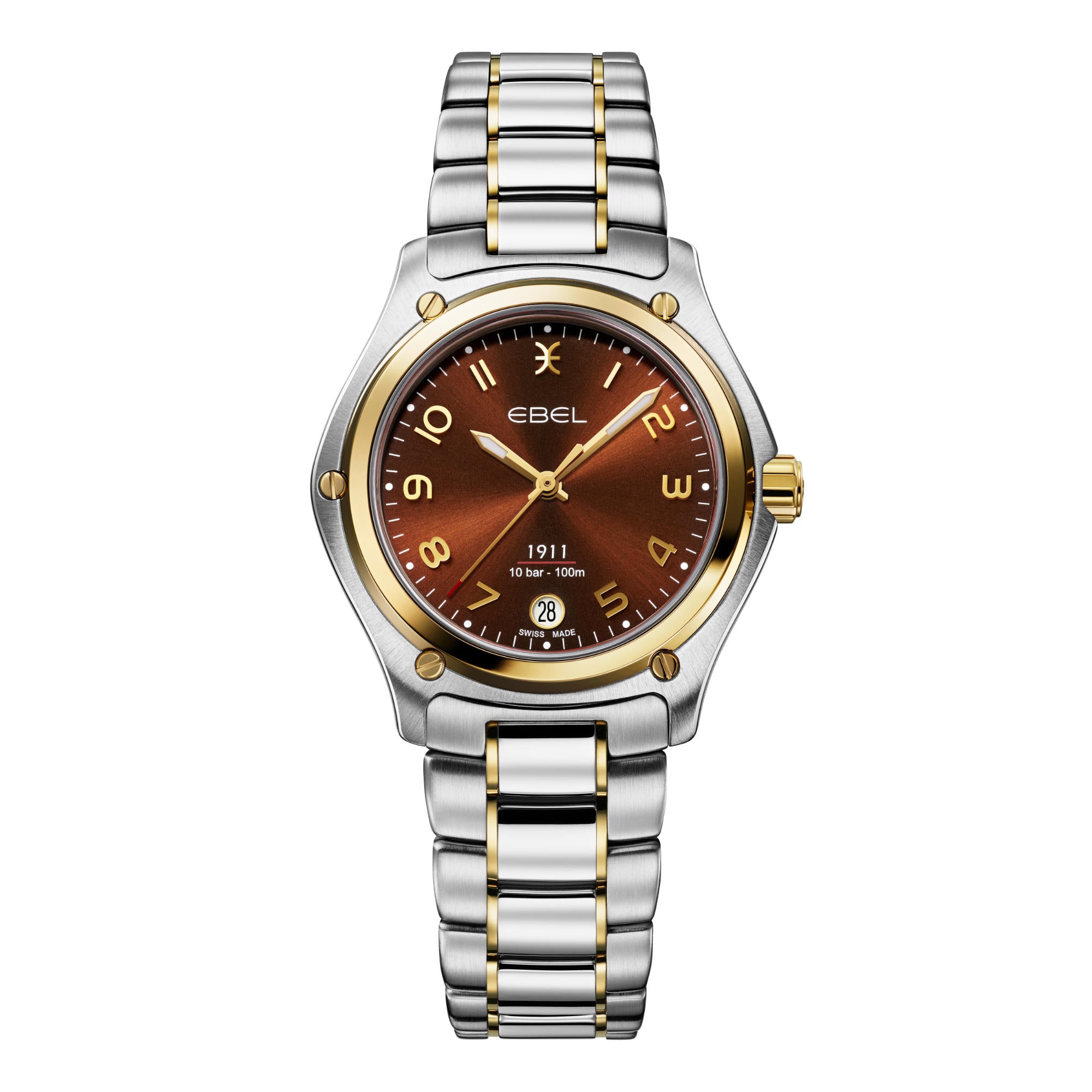 EBEL 1911 (1216684) aus Gelbgold, Leder, Edelstahl mit Quarz