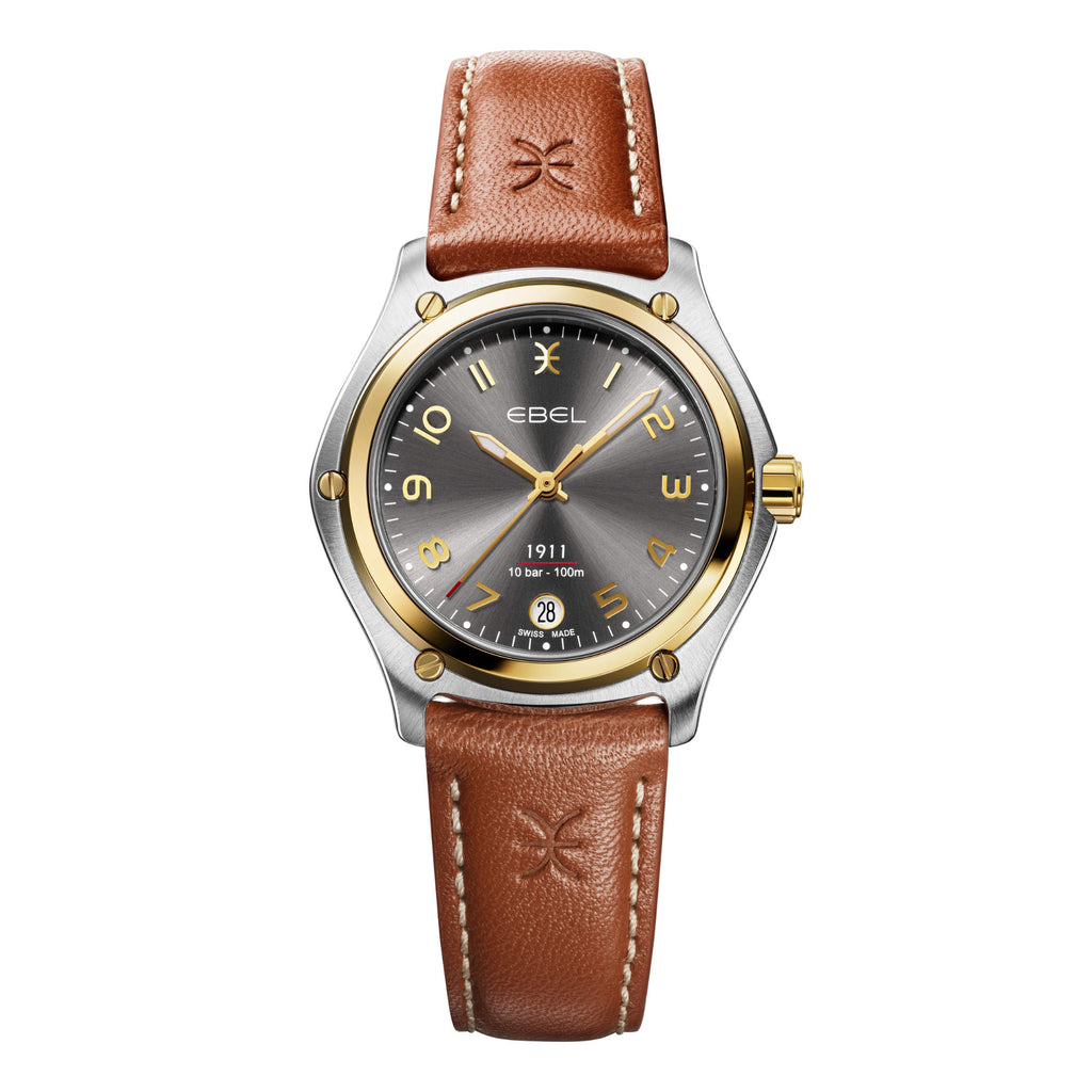 EBEL 1911 (1216685) aus Gelbgold, Leder, Edelstahl mit Quarz