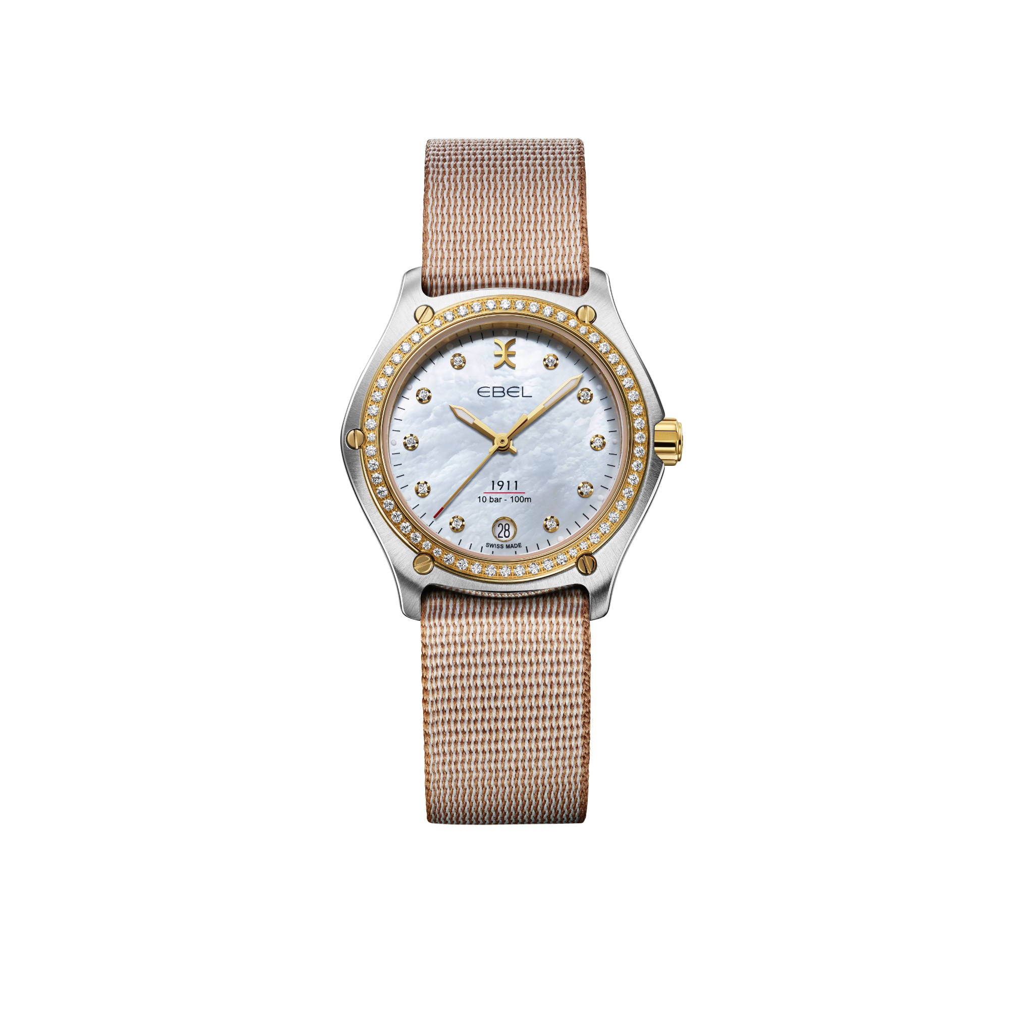 EBEL 1911 (1216582) aus Gelbgold, Edelstahl mit Diamant und Perlmutt