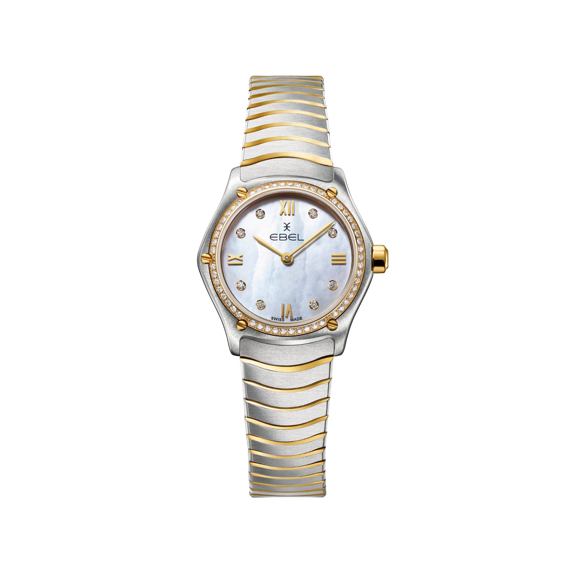 EBEL Sport Classic (1216412A) aus Gelbgold, Edelstahl mit Diamant und Perlmutt