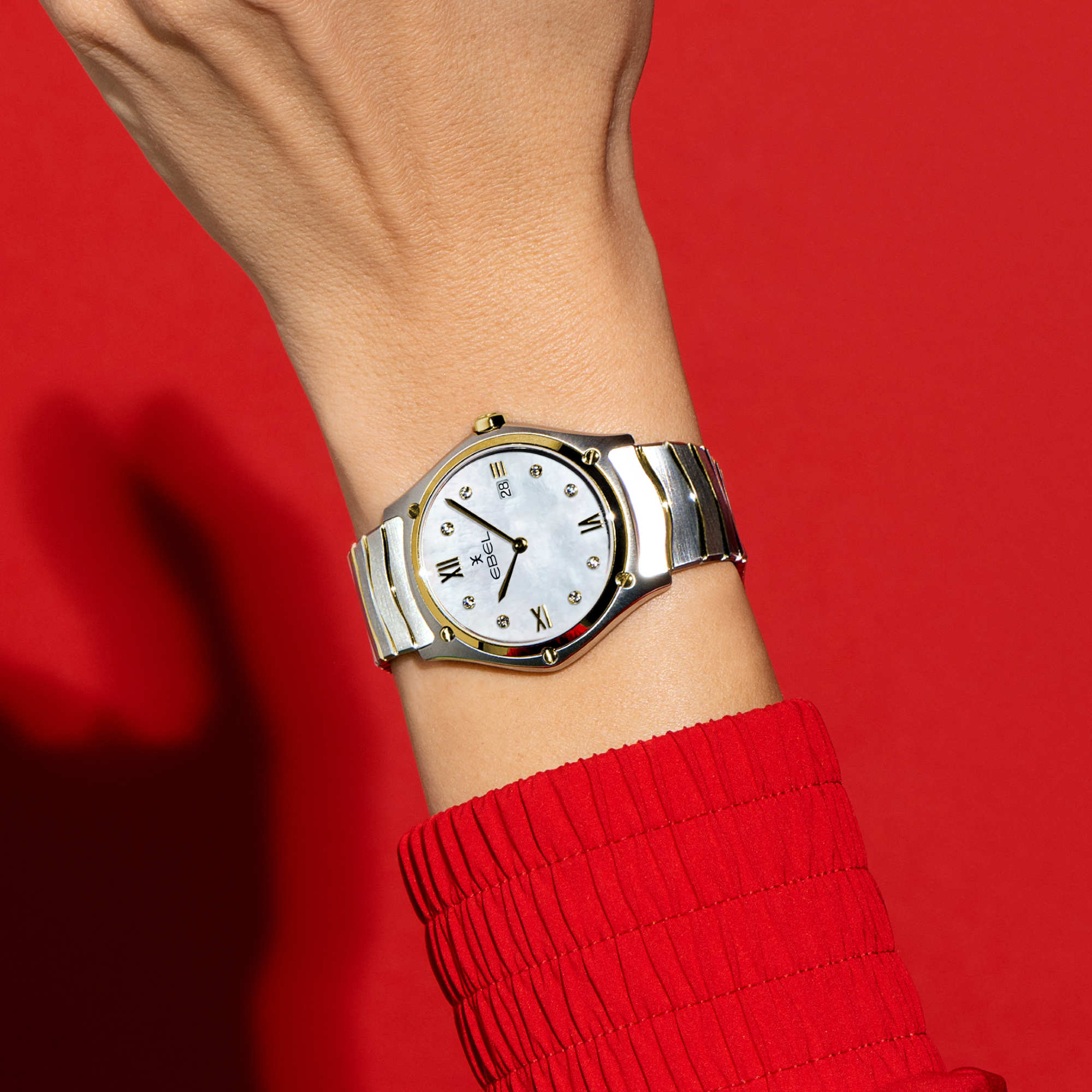 EBEL Sport Classic (1216654) aus Gelbgold, Edelstahl mit Diamant und Perlmutt