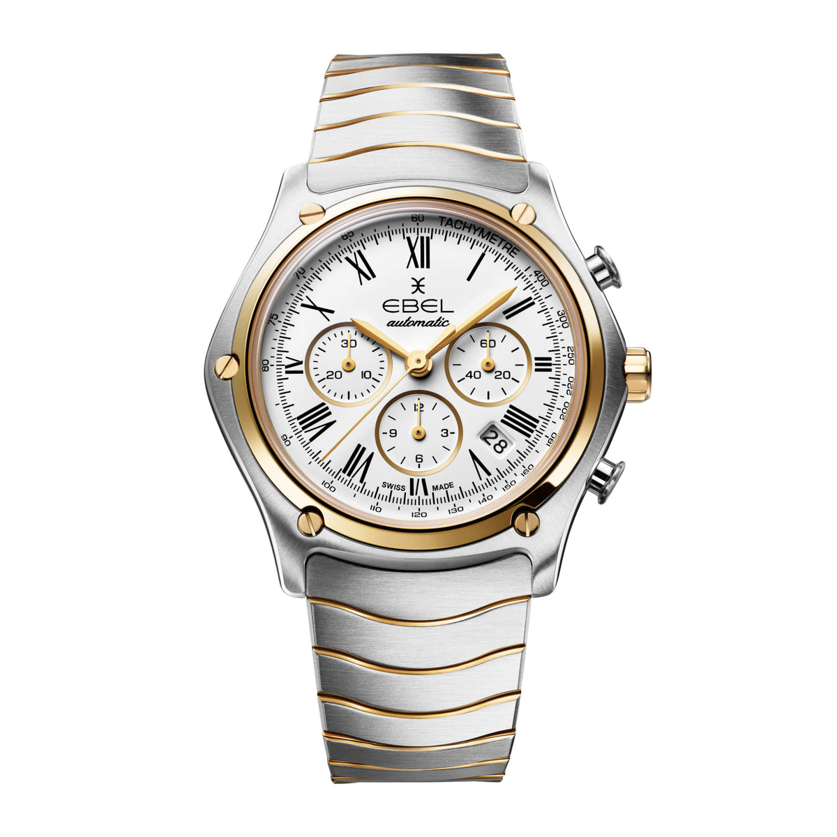 EBEL Sport Classic Chronograph (1216750) aus Gelbgold, Edelstahl mit Opal