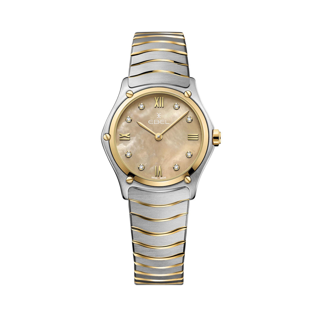 EBEL Sport Classic Lady (1216488A) aus Gelbgold, Edelstahl mit Diamant und Perlmutt