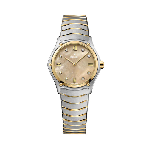 EBEL Sport Classic Lady (1216488A) aus Gelbgold, Edelstahl mit Diamant und Perlmutt