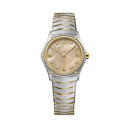 EBEL Sport Classic Lady (1216489A) aus Gelbgold, Edelstahl mit Diamant und Perlmutt