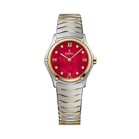 EBEL Sport Classic Lady (1216490A) aus Gelbgold, Edelstahl mit Diamant und Perlmutt