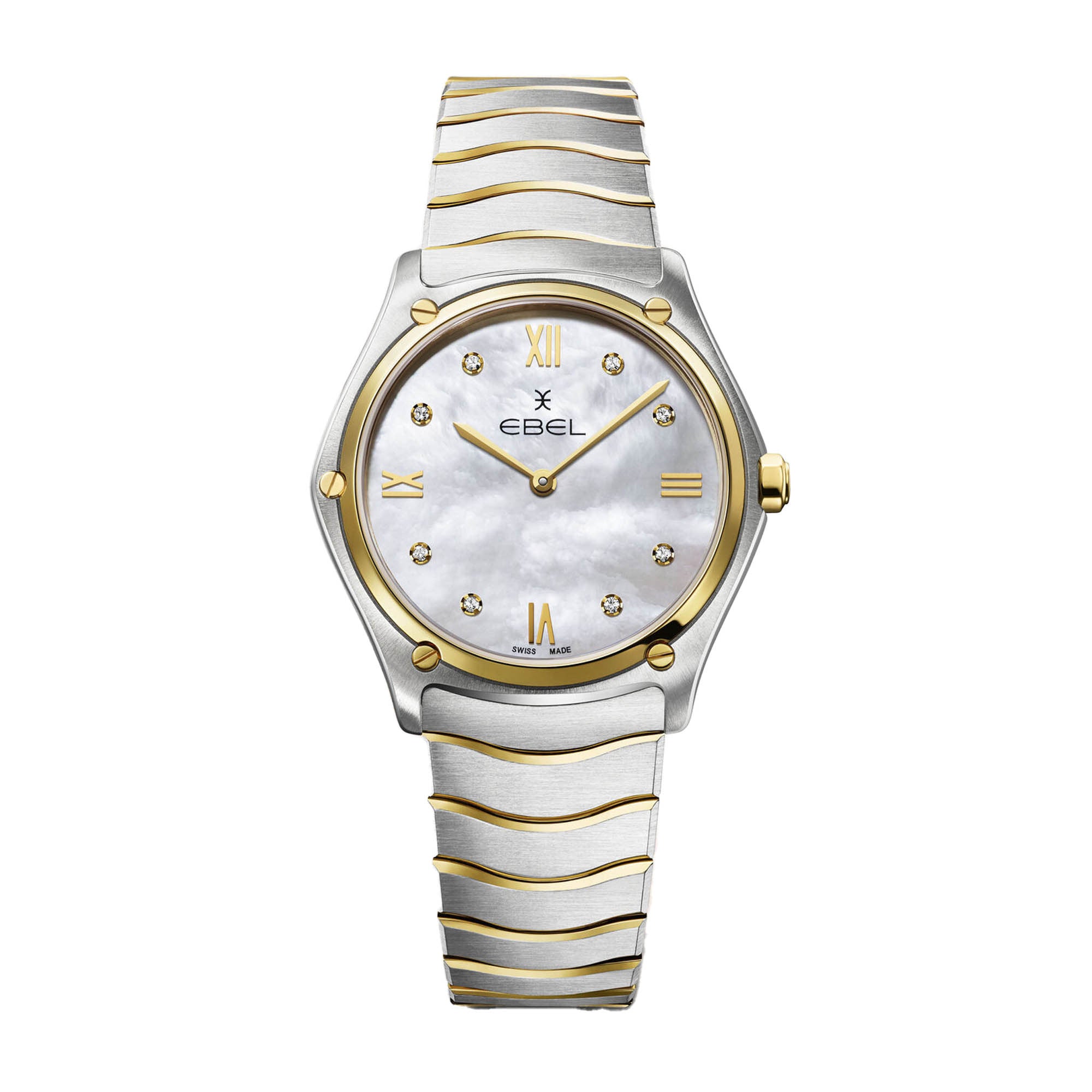 EBEL Sport Classic Lady (1216566) aus Gelbgold, Edelstahl mit Diamant und Perlmutt
