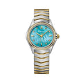 EBEL Wave (1216605) aus Gelbgold, Edelstahl mit Diamant, Perlmutt und Türkis