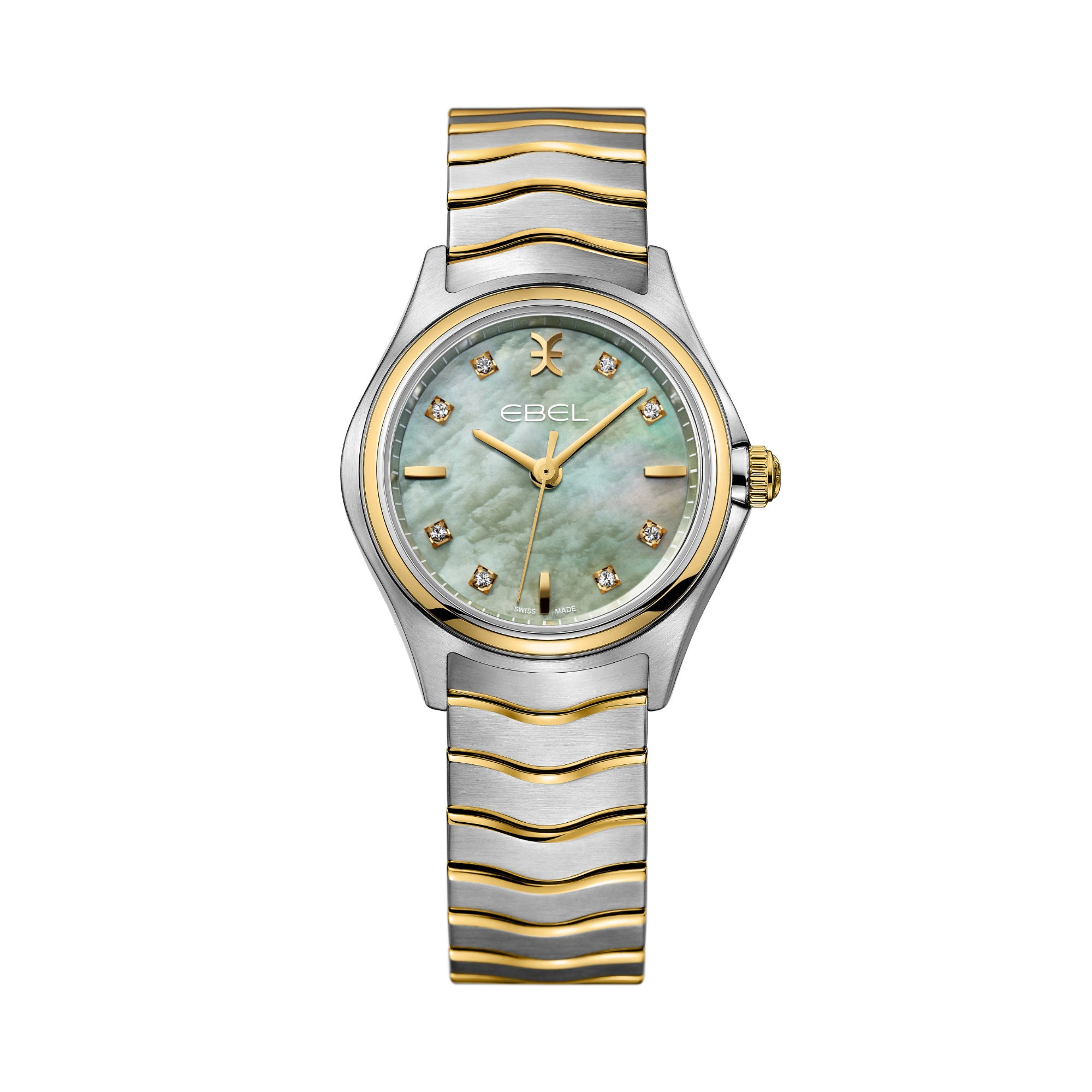 EBEL Wave (1216687) aus Gelbgold, Edelstahl mit Diamant und Perlmutt