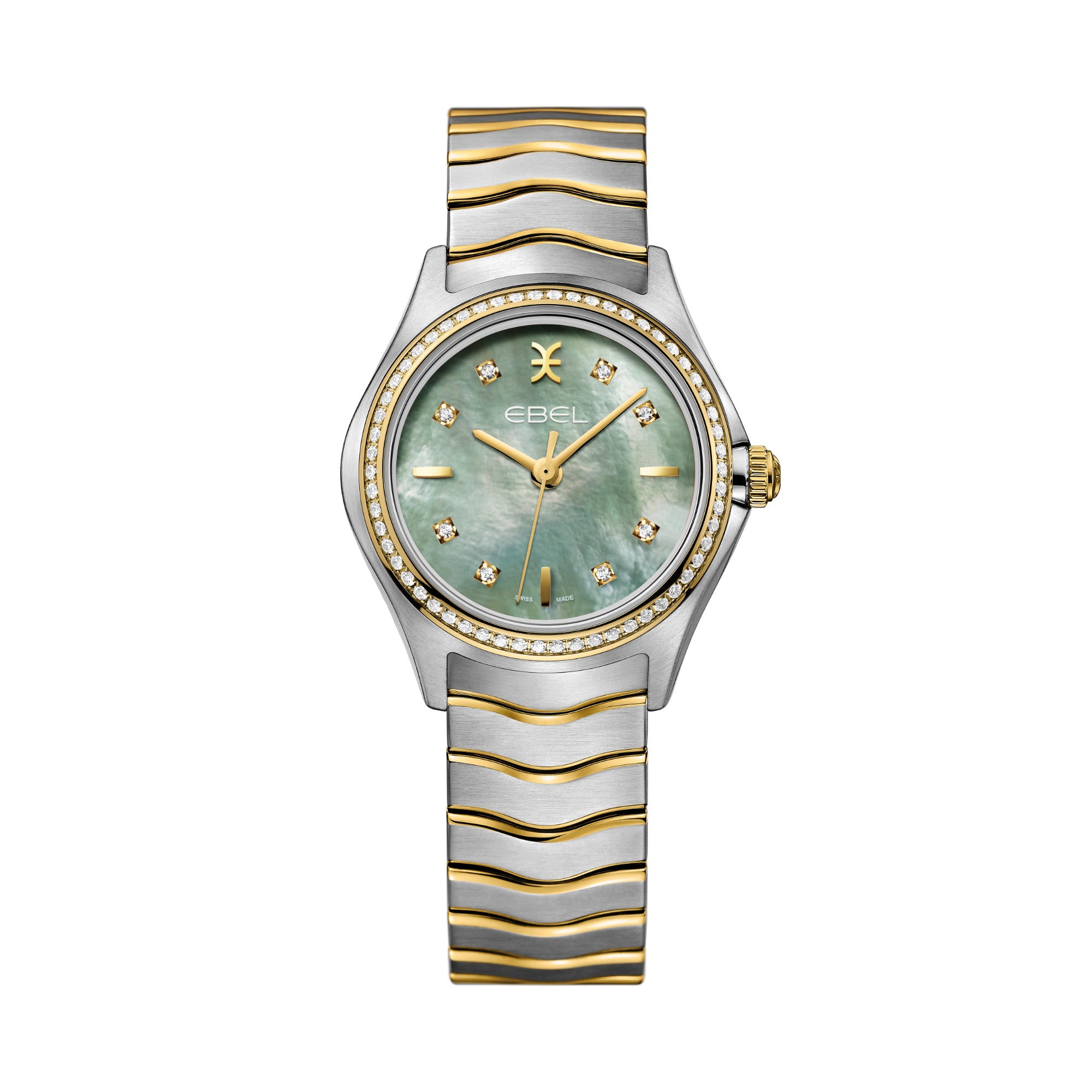 EBEL Wave (1216689) aus Gelbgold, Edelstahl mit Diamant und Perlmutt