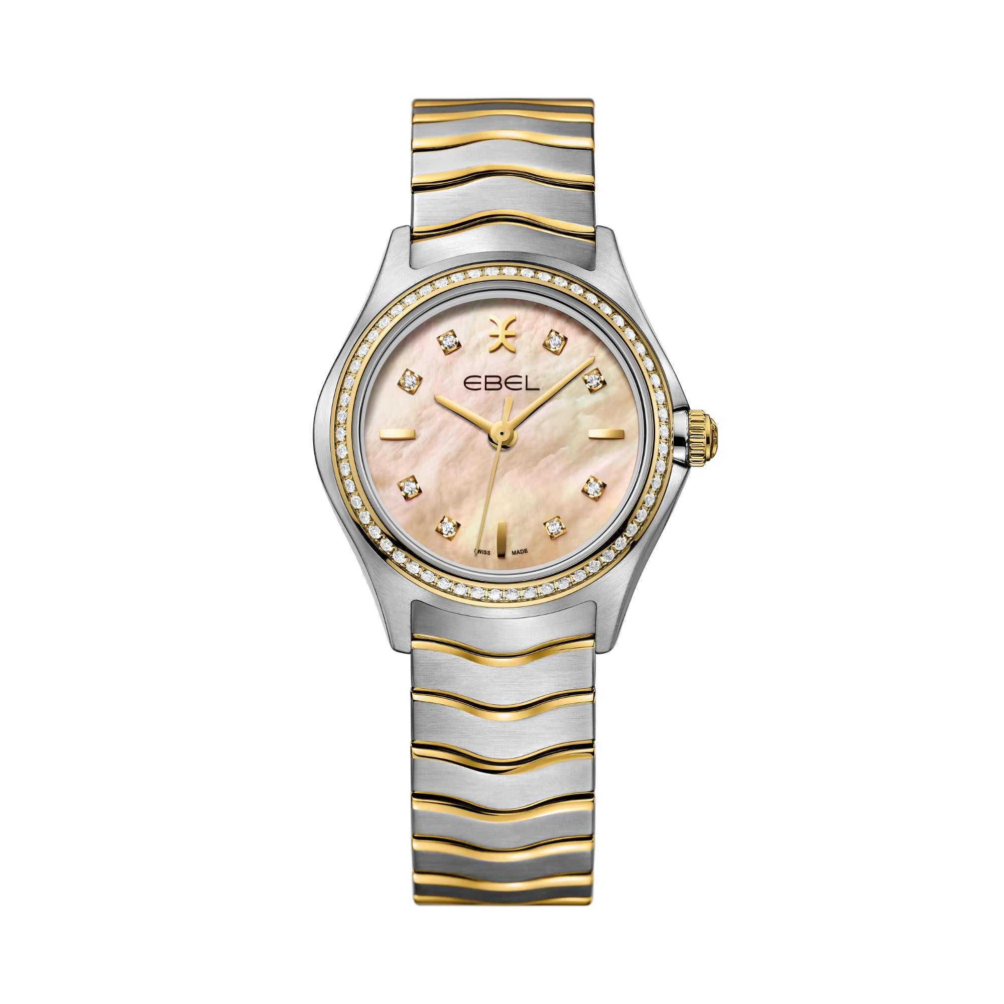 EBEL Wave (1216690) aus Gelbgold, Edelstahl mit Diamant und Perlmutt