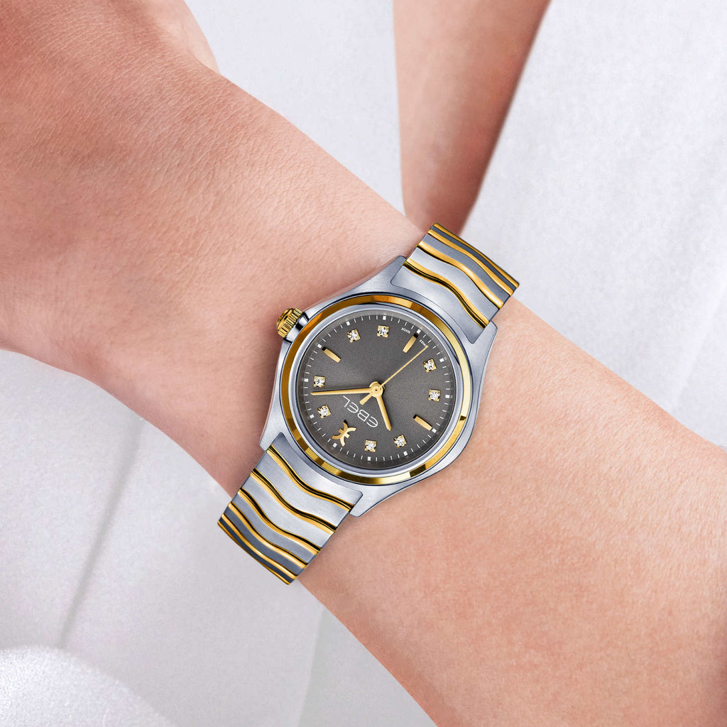 EBEL Wave Lady (1216283) aus Edelstahl mit Diamant und Quarz