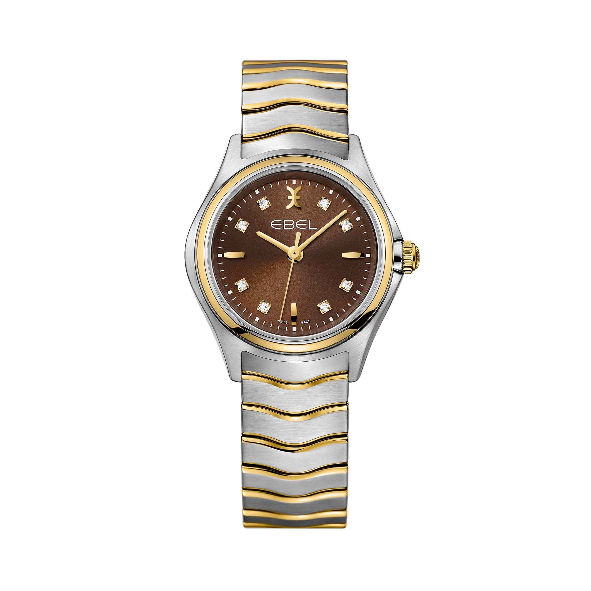 EBEL Wave Lady (1216318) aus Gelbgold, Edelstahl mit Diamant