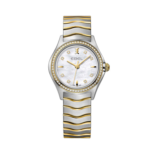 EBEL Wave Lady (1216351) aus Gelbgold, Edelstahl mit Diamant und Perlmutt