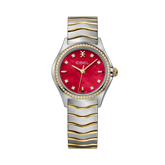EBEL Wave Lady (1216553) aus Gelbgold, Edelstahl mit Diamant und Perlmutt