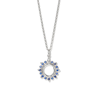GYPSY Anhänger Sun 'Ocean' small, Weißgold • Diamant • Saphir von Tamara Comolli (P-Gyp-Oce-s-wg)