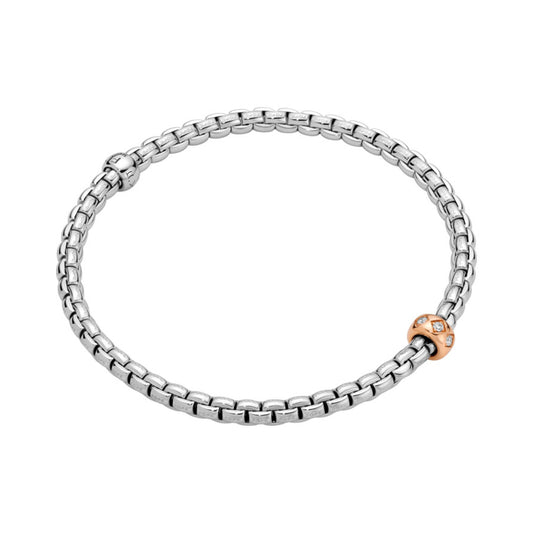 Eka Flex'it Armband mit Diamanten in Rautenfassung, Bicolor-Gold • Diamant von FOPE (73101BX_BB_B_XRX_0XS)