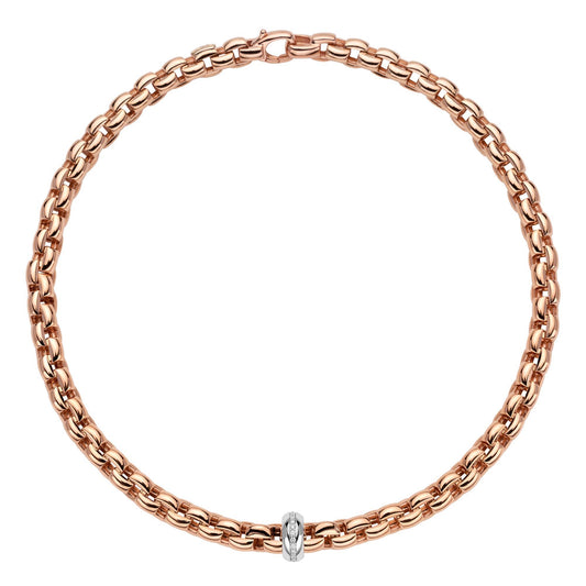 Eka Flex'it Collier, Bicolor-Gold • Diamant von FOPE (60711CX_BB_R_XBX_043)