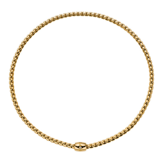 Eka Flex'it Halskette mit dekorativem Verschluss, Gelbgold • Diamant von FOPE (07F01CX_BB_G_XGX_034)