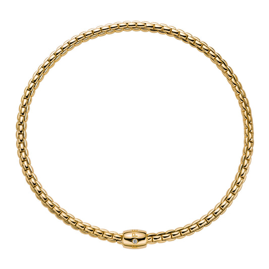 Eka Flex'it Halskette mit dekorativem Verschluss, Gelbgold • Diamant von FOPE (07F05CX_BB_G_XGX_034)