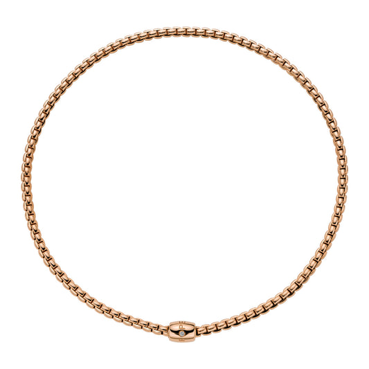 Eka Flex'it Halskette mit dekorativem Verschluss, Roségold • Diamant von FOPE (07F10CX_BB_R_XRX_034)