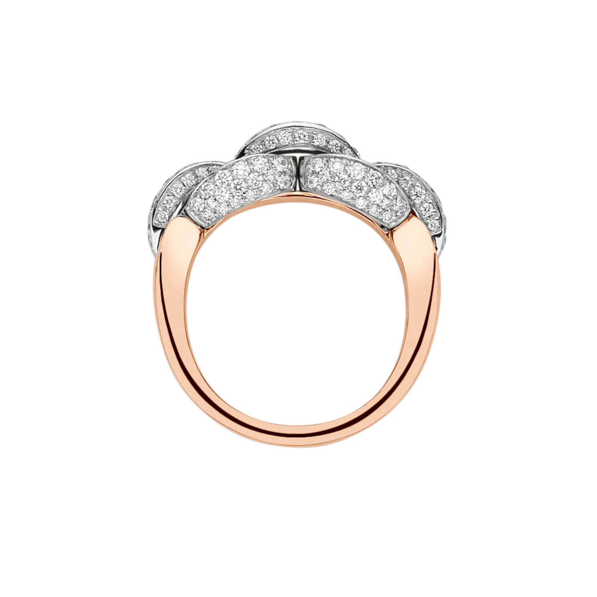 Eka Ring mit Diamanten, Bicolor-Gold • Diamant von FOPE (77305AX_PB_G_XBX_140)