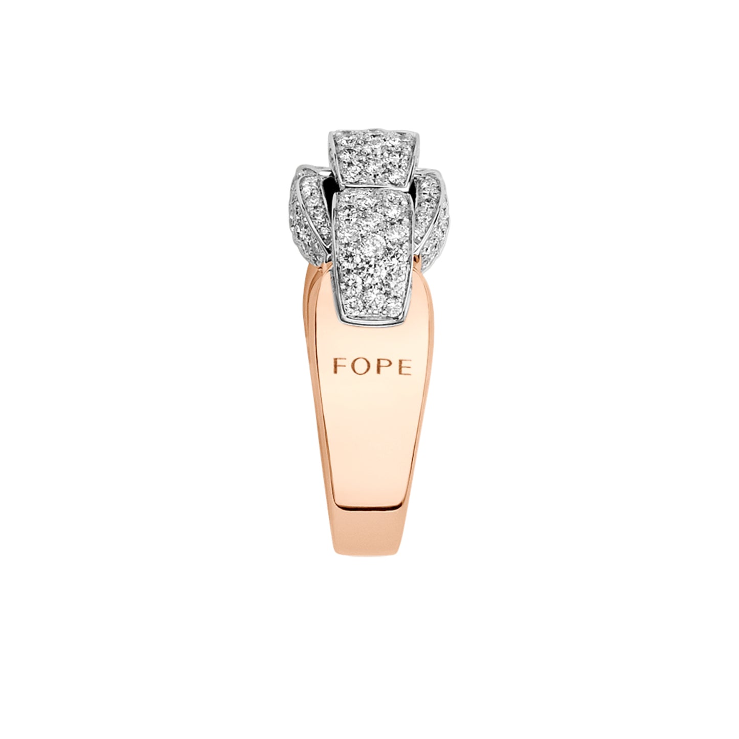 Eka Ring mit Diamanten, Bicolor-Gold • Diamant von FOPE (77305AX_PB_G_XBX_140)