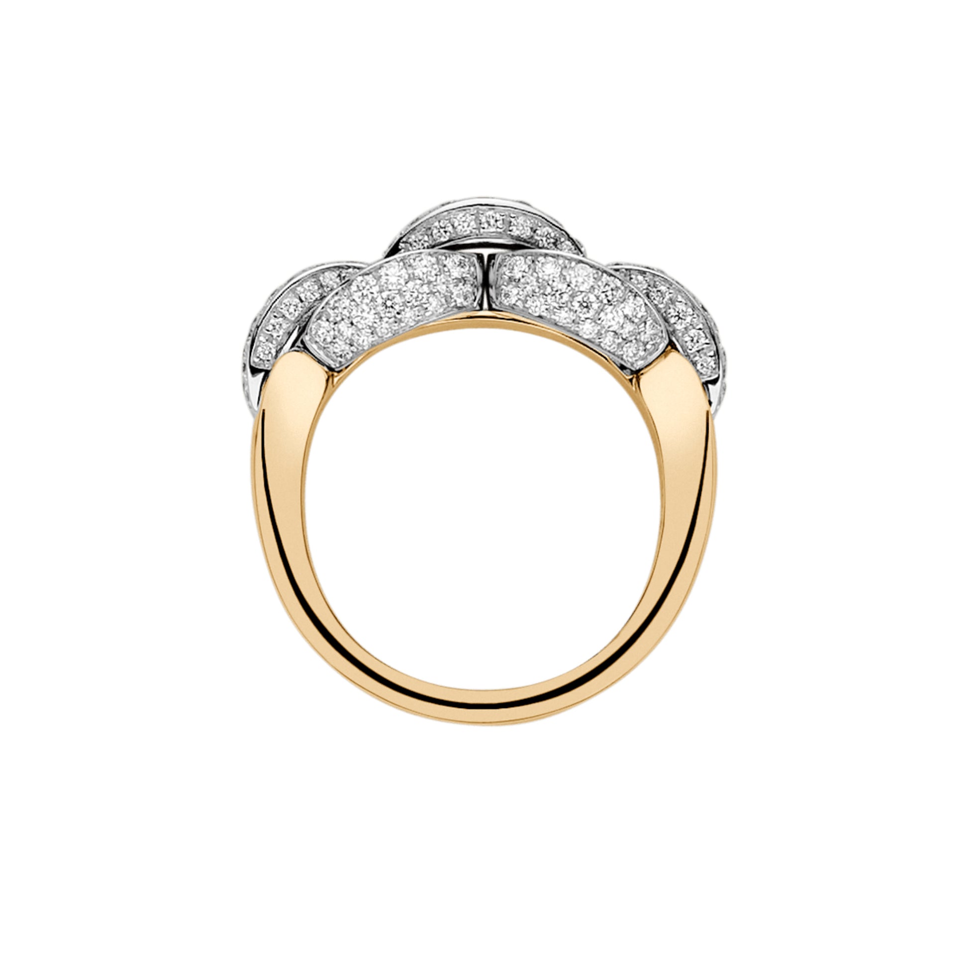 Eka Ring mit Diamanten, Bicolor-Gold • Diamant von FOPE (77305AX_PB_R_XBX_140)