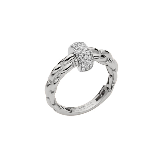 Eka Ring mit Pavébesatz, Weißgold • Diamant von FOPE (70710AX_PB_B_XBX_140)