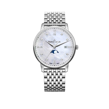 Eliros Moonphase, Edelstahl • Diamant • Perlmutt von Maurice Lacroix (EL1096-SS002-170-1)