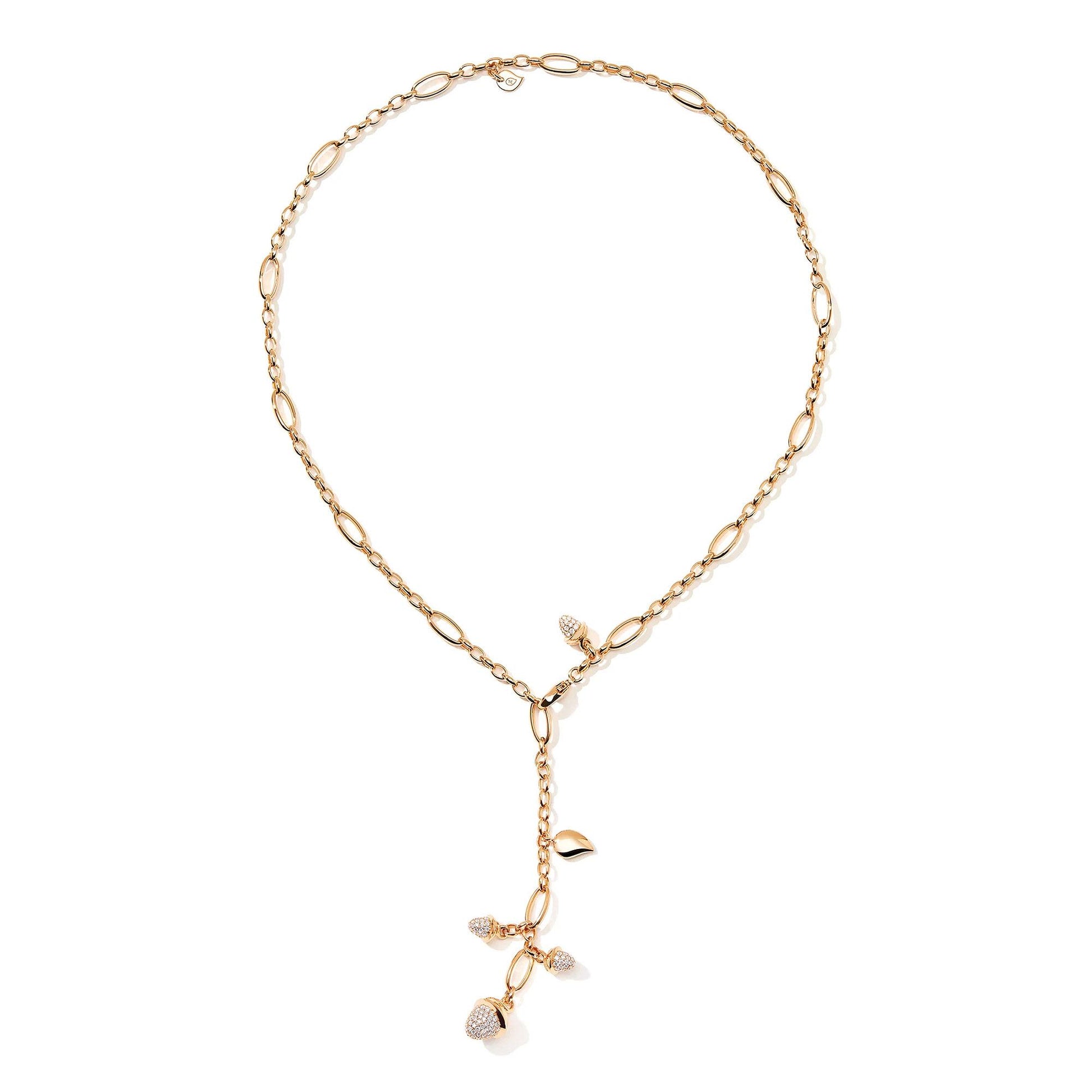 MIKADO Collier Delicate mit Diamond Pavé, Roségold • Diamant von Tamara Comolli (N-M-Del51-p-rg)