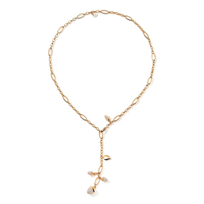 MIKADO Collier Delicate mit Diamond Pavé, Roségold • Diamant von Tamara Comolli (N-M-Del51-p-rg)