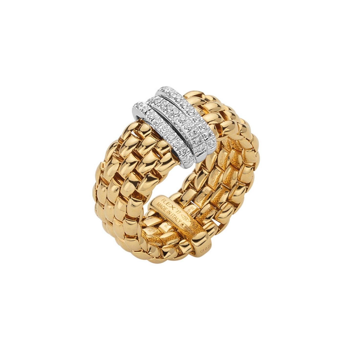 Flex'it Panorama Ring, Bicolor-Gold • Diamant von FOPE (58704AX_PB_G_BBB_00L)