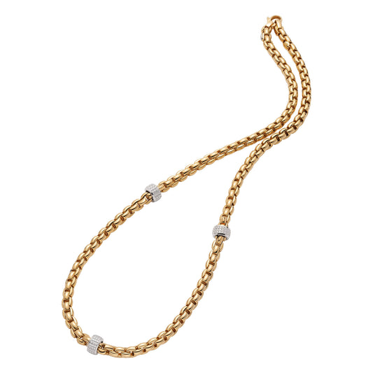 FOPE Eka Collier - 70605C3_PB_G_XBX_060 (060) aus Bicolor-Gold mit Diamant
