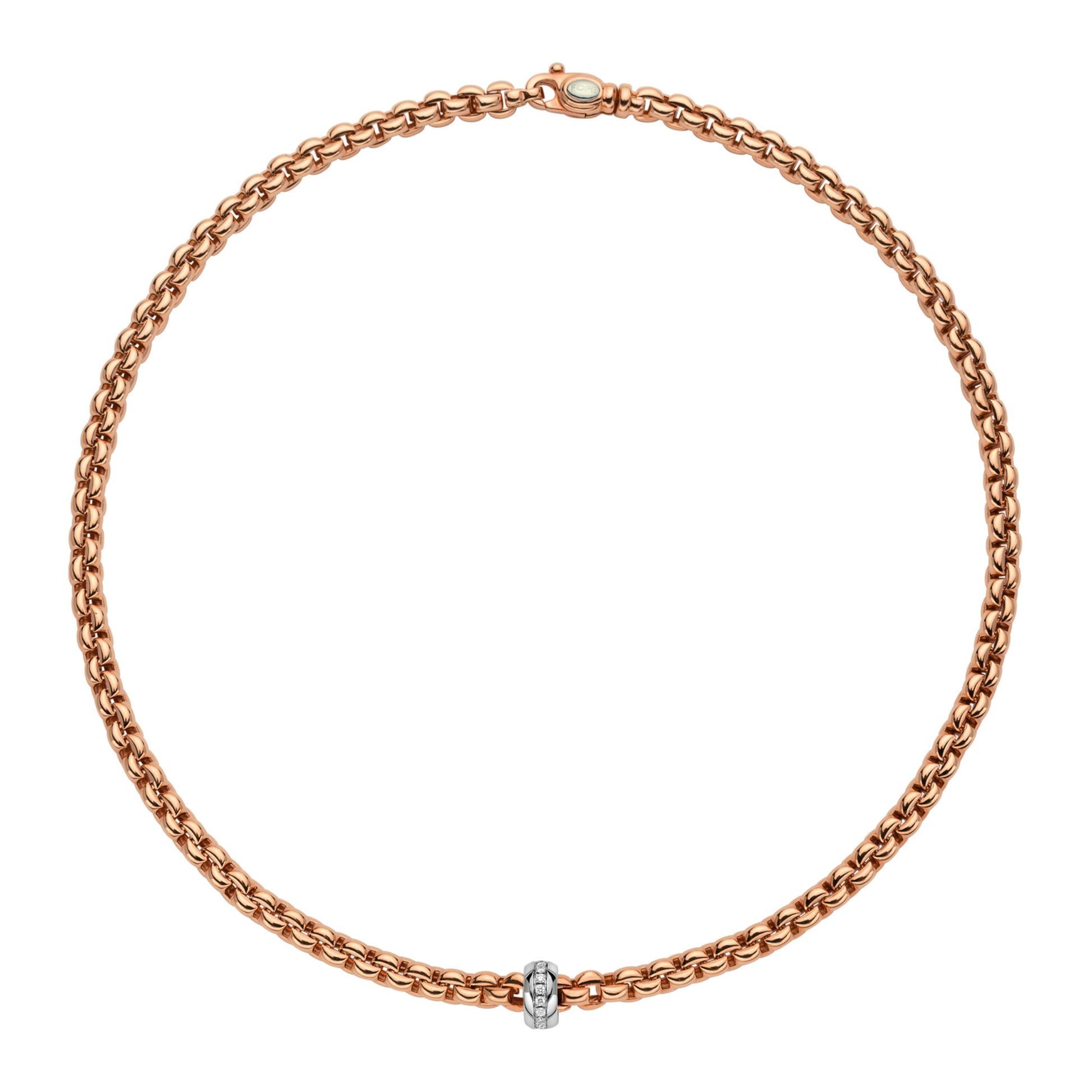FOPE Eka Collier - 72110CX_BB_R_XBX_043 (043) aus Bicolor-Gold mit Diamant