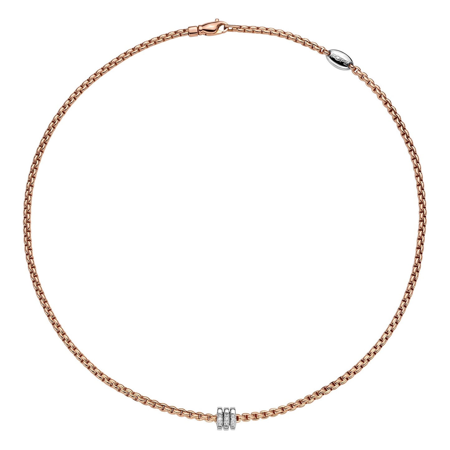 FOPE Eka Collier - 73901CX_BB_R_BBB_043 (043) aus Bicolor-Gold mit Diamant