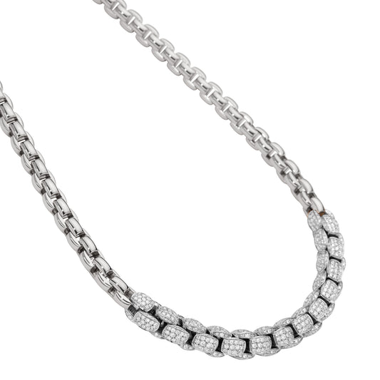 FOPE Eka Collier mit Pavébesatz - 77305CX_PB_B_XBX_043 (043) aus Weißgold mit Diamant