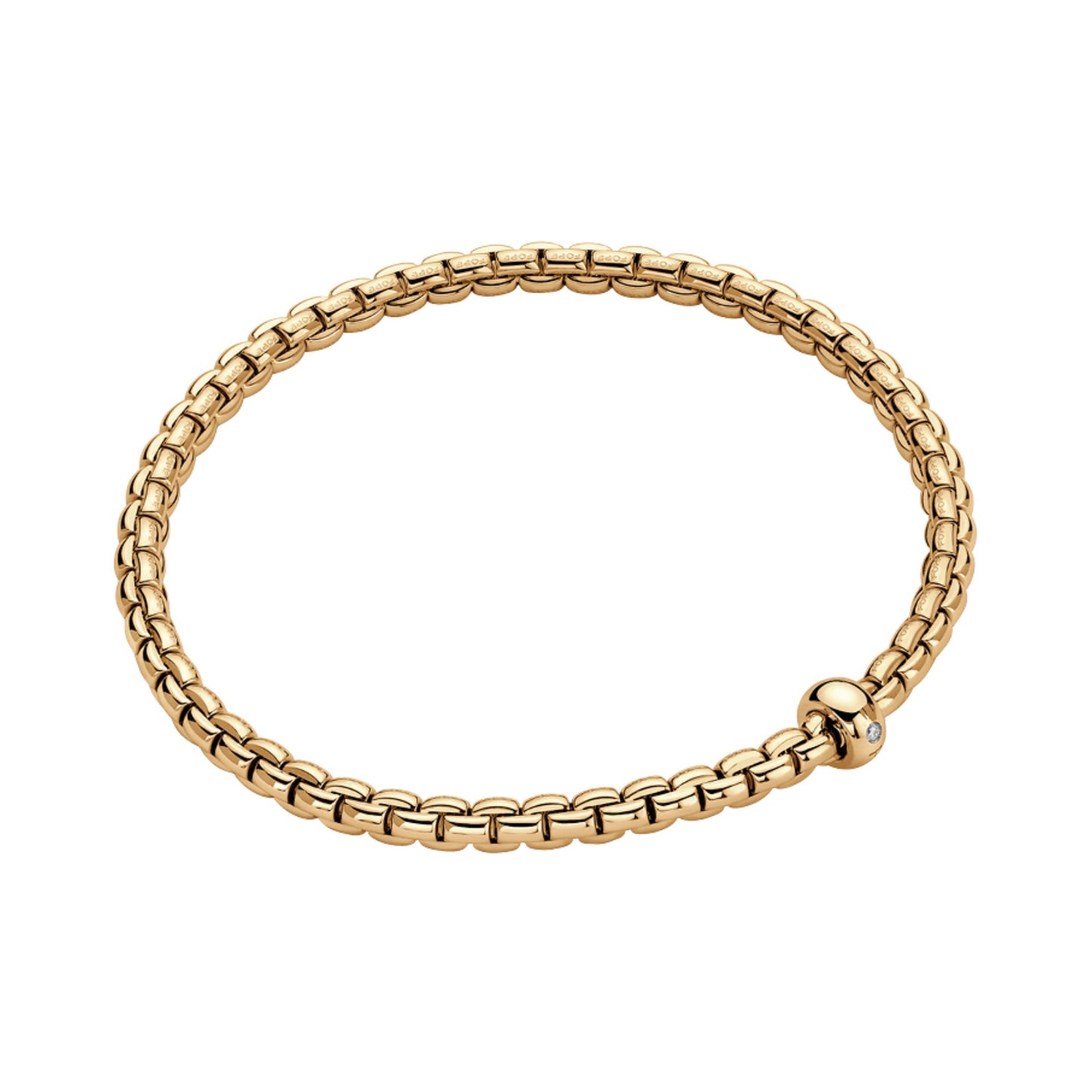 Eka Flex'it Armband mit weißen Brillanten, Gelbgold • Diamant von FOPE (01M01BX_BB_G_XGX_0XS)
