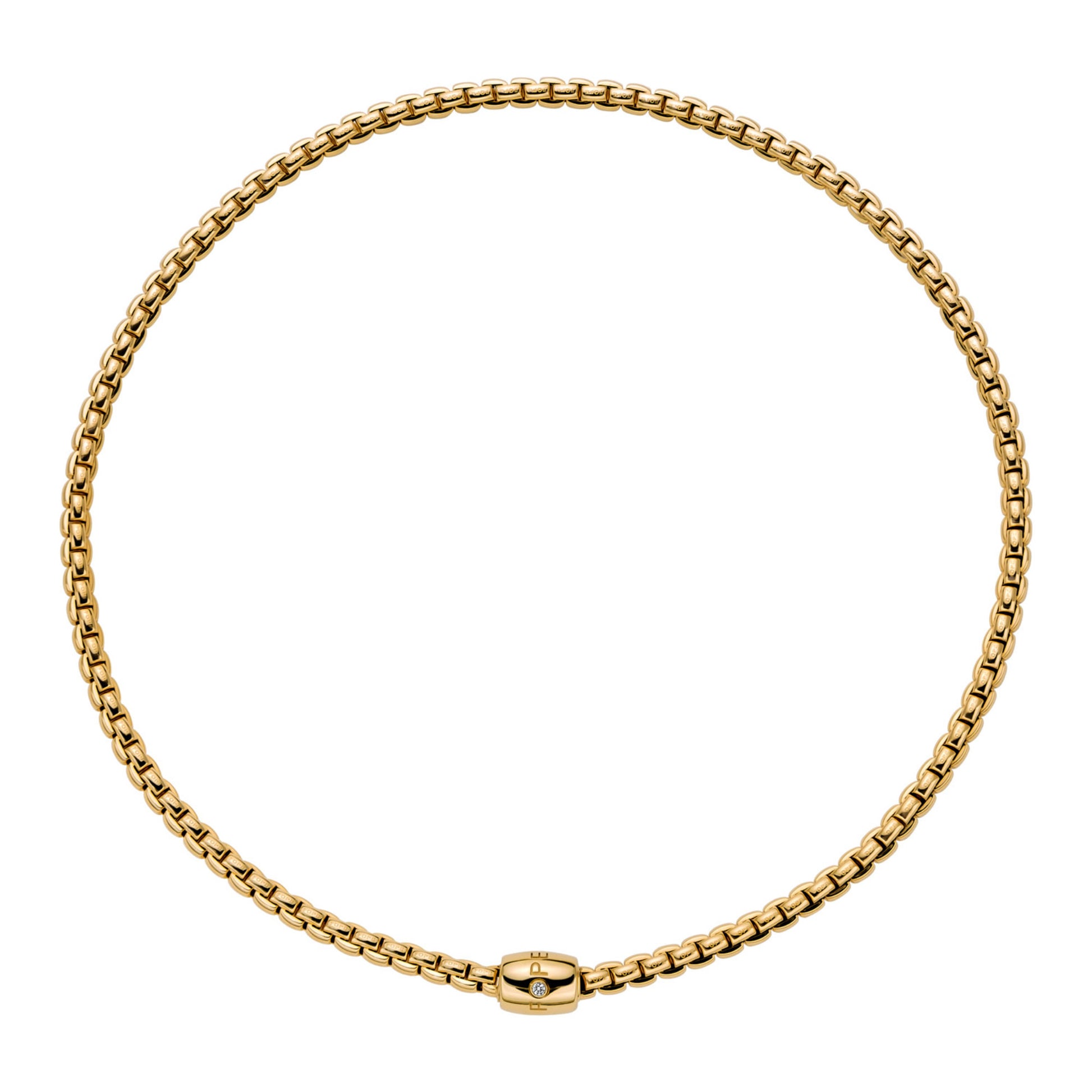 FOPE Eka Flex'it Halskette - 07F01CX_BB_G_XGX_034 (034) aus Gelbgold mit Diamant