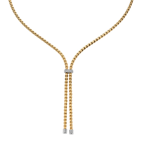 FOPE Eka Halskette - 75501CX_BB_G_X4X_043 (043) aus Bicolor-Gold mit Diamant