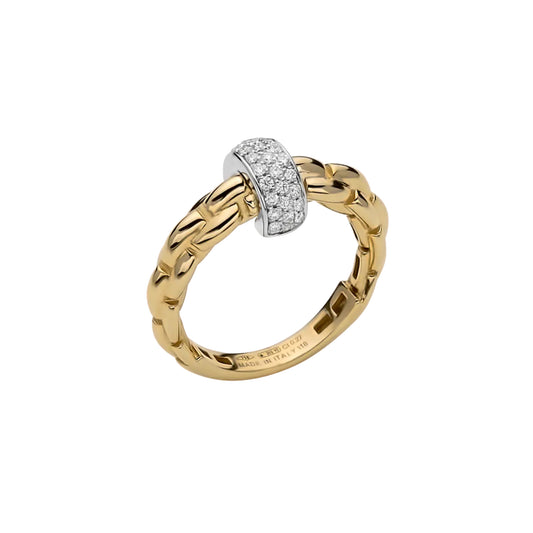 FOPE Eka Ring mit Pavébesatz - 70710AX_PB_G_XBX_140 (140) aus Bicolor-Gold mit Diamant