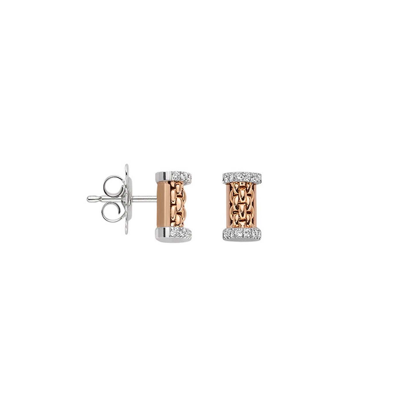 FOPE Essentials Ohrstecker - 07E08OX_BB_R_XXX_000 (000) aus Bicolor-Gold mit Diamant