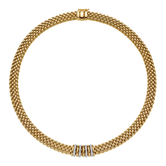 FOPE Panorama Collier - 58812CX_BB_G_GBX_042 (042) aus Bicolor-Gold mit Diamant