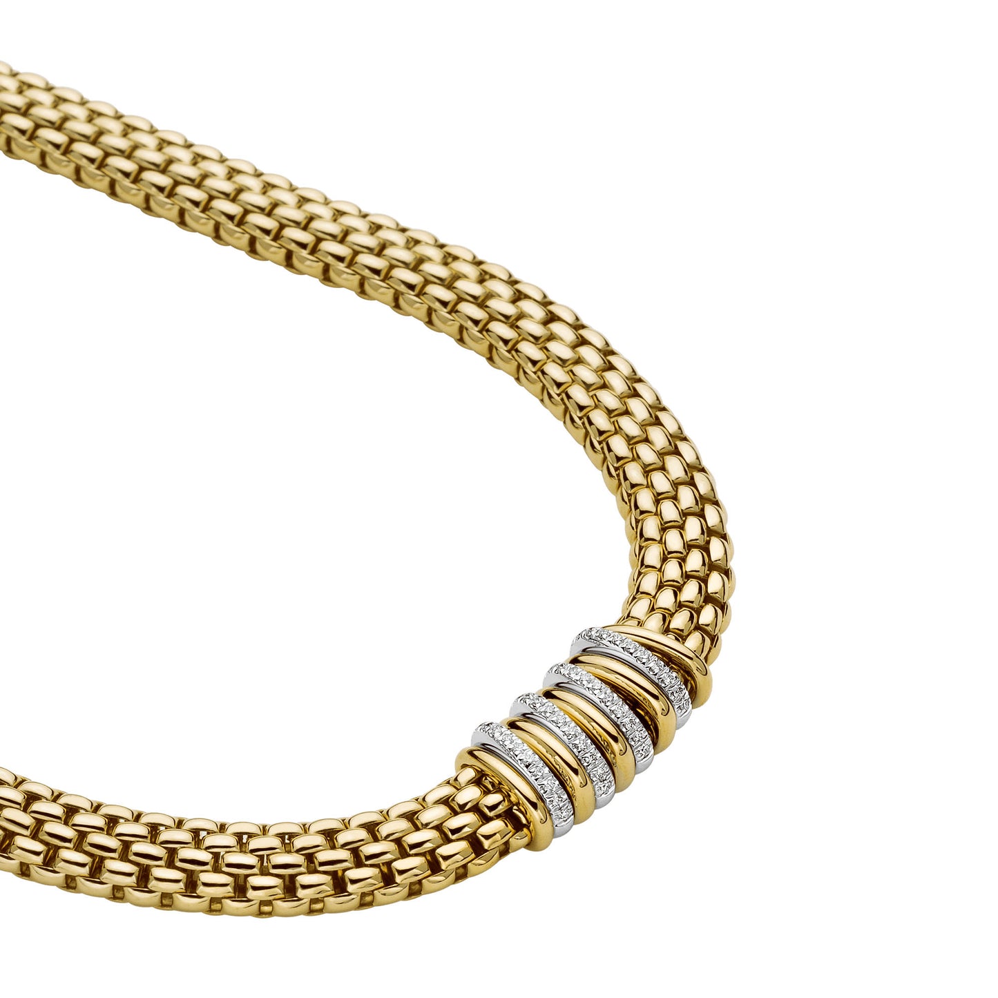 FOPE Panorama Collier - 58812CX_BB_G_GBX_042 (042) aus Bicolor-Gold mit Diamant