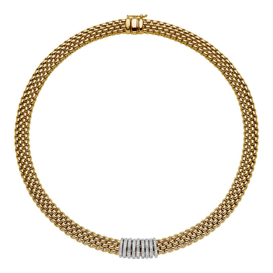 FOPE Panorama Collier - 58812CX_PB_G_XBX_042 (042) aus Bicolor-Gold mit Diamant