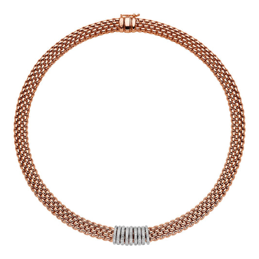 FOPE Panorama Collier - 58812CX_PB_R_XBX_042 (042) aus Bicolor-Gold mit Diamant