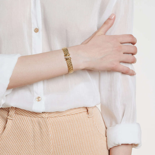 FOPE Panorama Flex'it Armband - 58704BX_BB_G_GBG_0XS (0XS) aus Bicolor-Gold mit Diamant