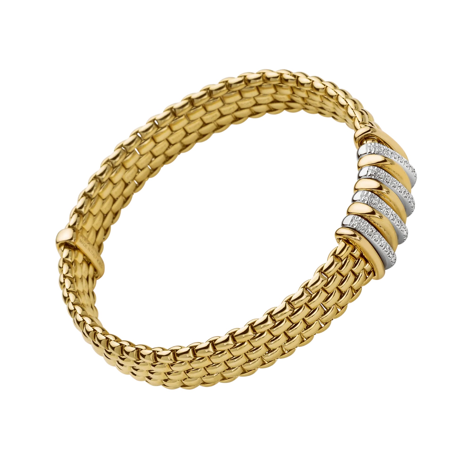 FOPE Panorama Flex'it Armband - 58804BX_BB_G_GBX_0XS (0XS) aus Bicolor-Gold mit Diamant