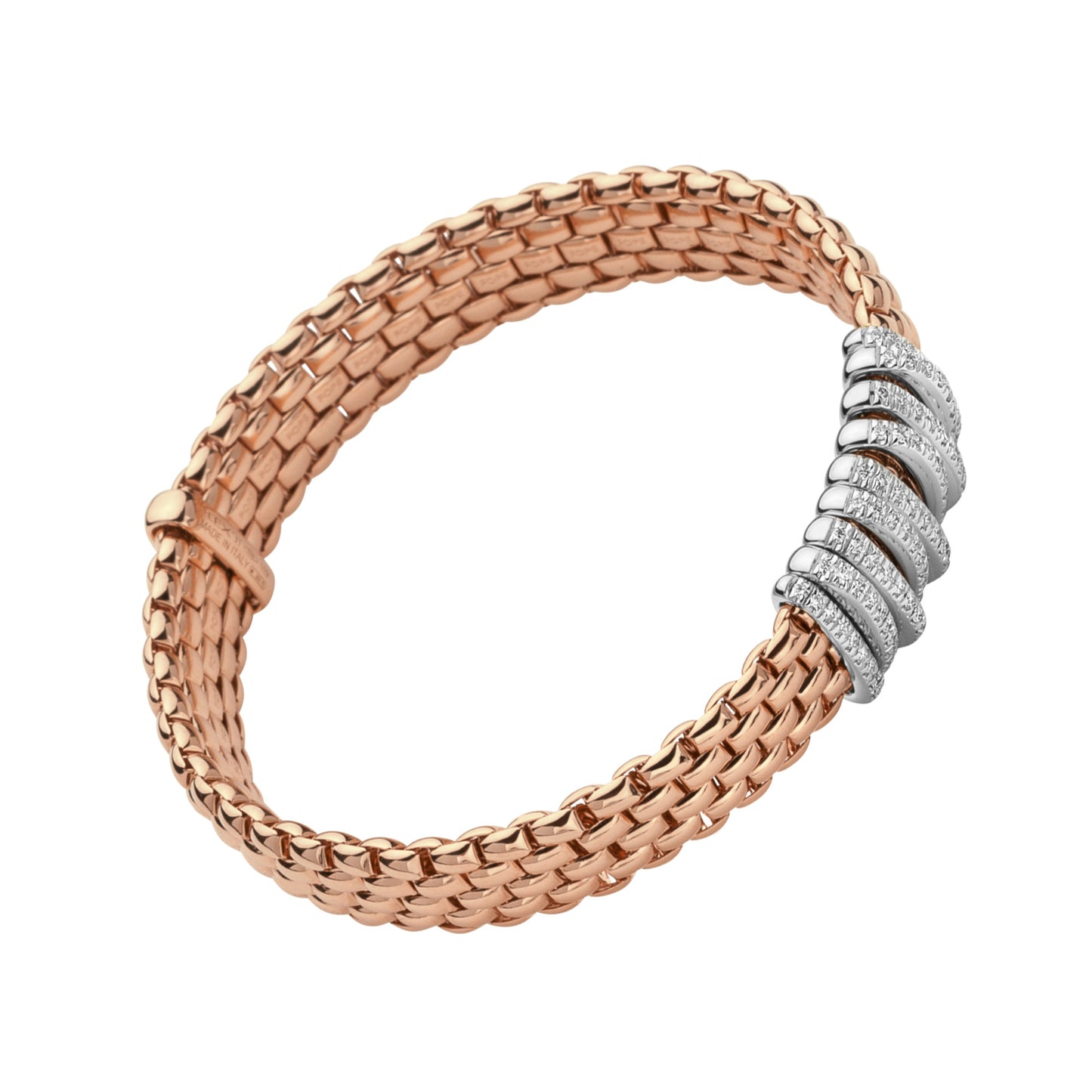 FOPE Panorama Flex'it Armband - 58804BX_PB_R_XBX_0XS (0XS) aus Bicolor-Gold mit Diamant